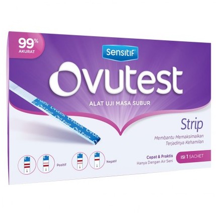 Ovutest Strip Uji Kesuburan - Alat Tes Masa Subur - Alat Uji Masa Subur Strip