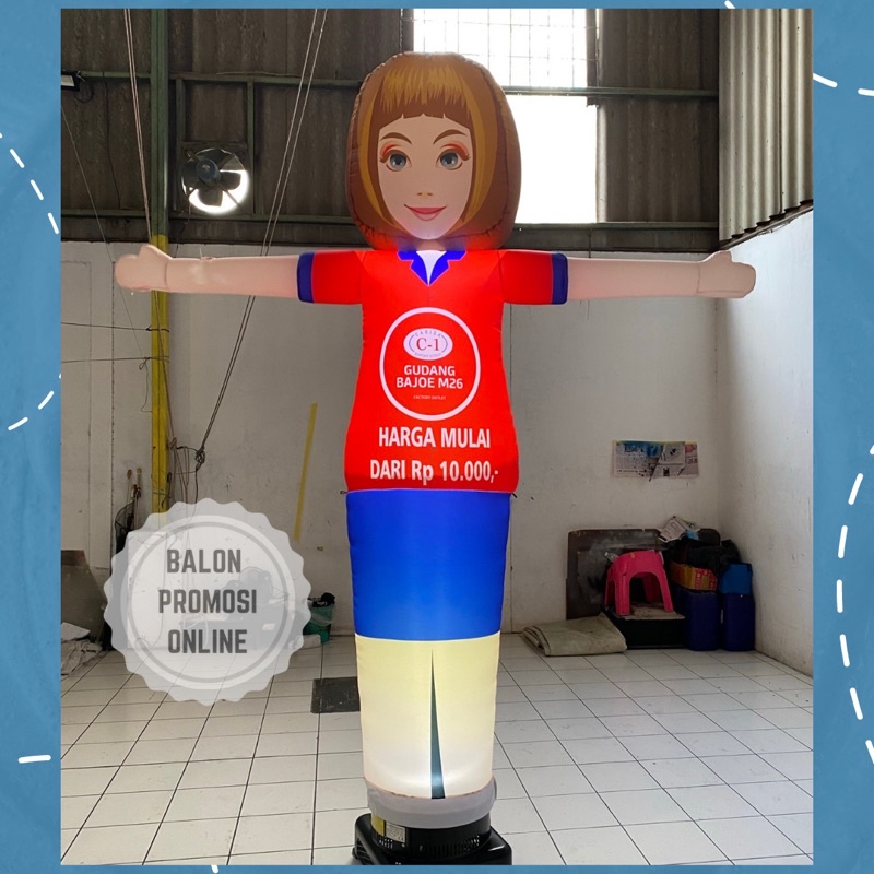 Balon Sky Dancer | Balon Joget 18inch | Balon Toko Cat Wawawa | Balon Wawawa 2,5m