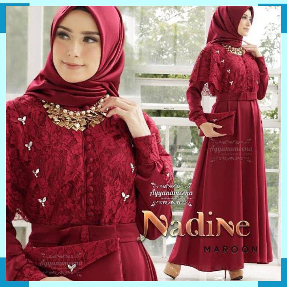 Baju Gamis Syari Wanita Dewasa Muslim Muslimah Baju Pesta Undangan