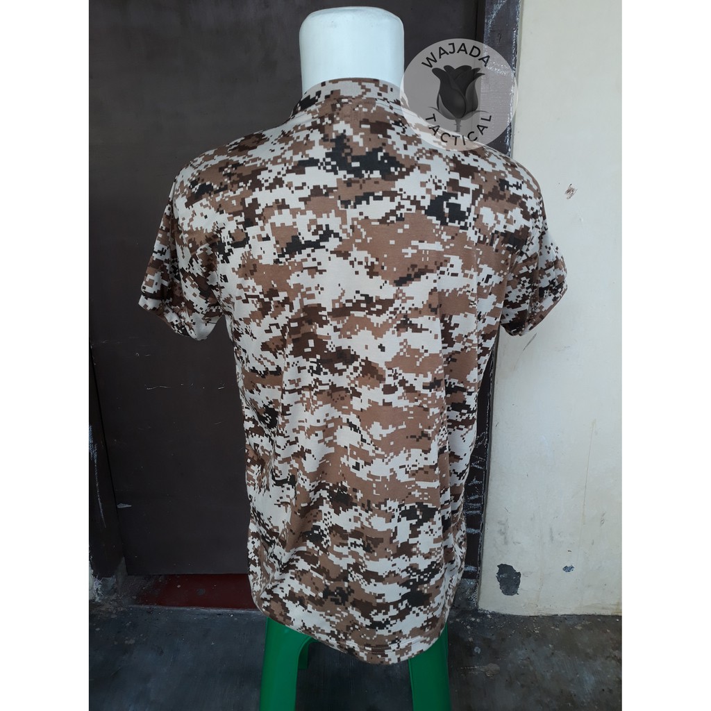 Kaos Pendek Loreng Digital Cream Kaos Oblong Loreng USA ARMY Tactical