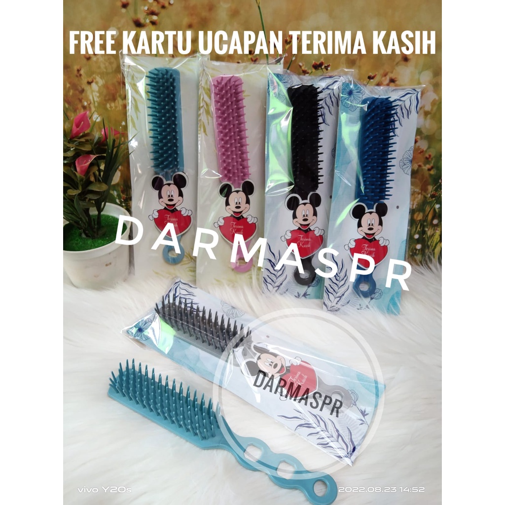 Souvenir 100 PCS Sisir SIKAT Kemasan ALAS KERTAS KADO MOTIF MIKY MOUSE CANTIK Souvernir Hadiah Pernikahan Sovenir Murah