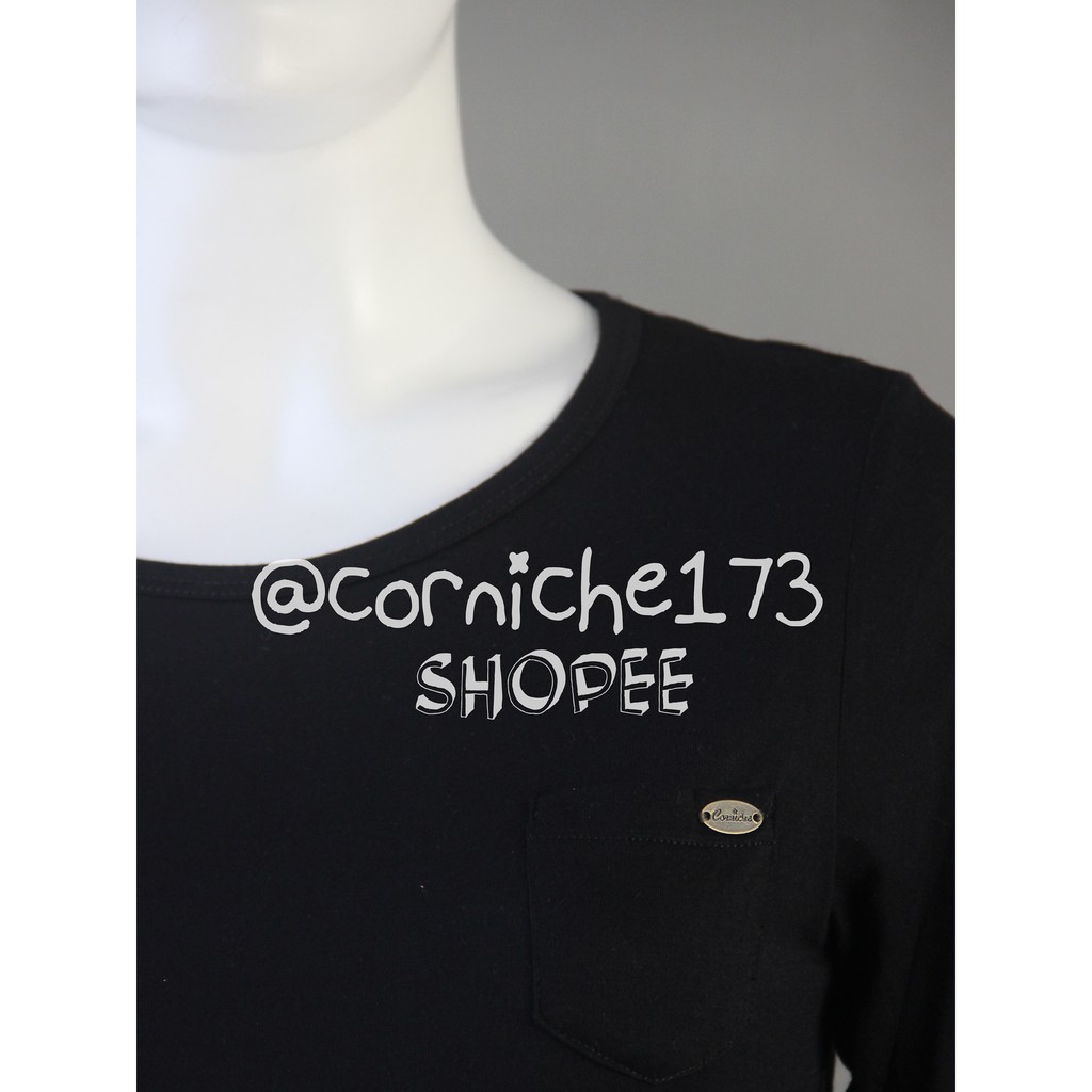 Corniche Pocket Tee Black - TV230913