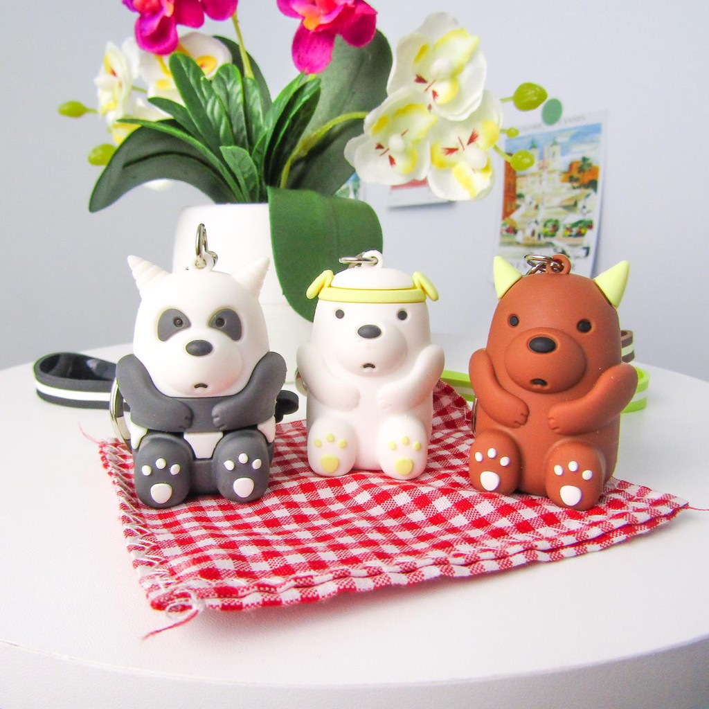 GANTUNGAN KUNCI WE ARE BARE BEAR EVIL DEVIL SUPER LUCU PERLENGKAPAN SEKOLAH HIASAN TAS