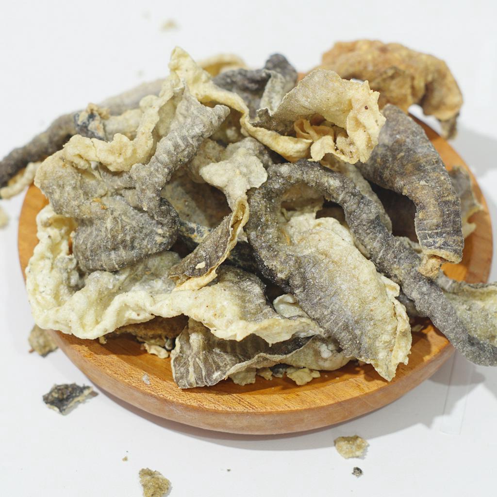 

Kerupuk Kulit Ikan Salmon Pedas Original