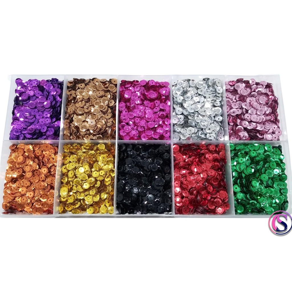 Mote / payet / piringan / sequin / ramboci 6 mm 50 gram