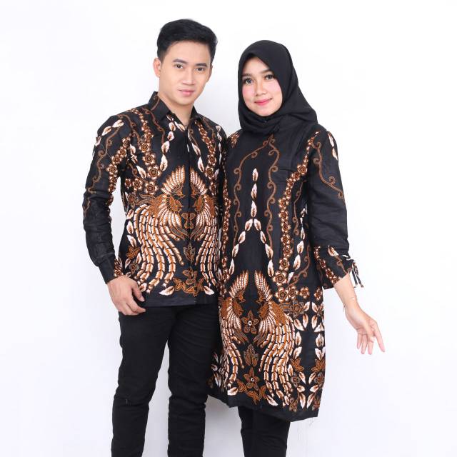 M L XL XXL jumbo Maura Couple - Sania Ruffle Batik Couple Ori Garansi Termurah Shopee