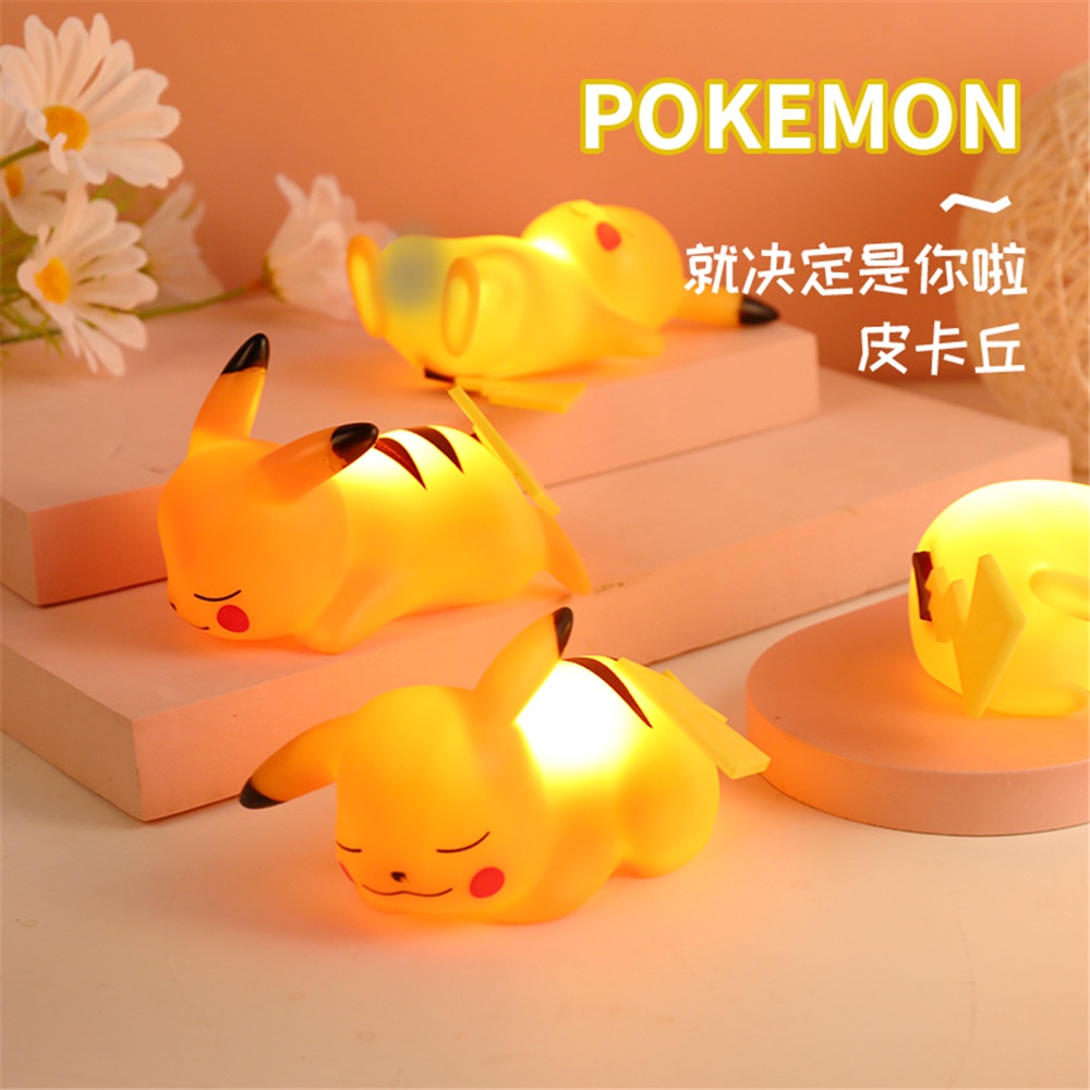 Lampu Malam Led Bentuk Pikachu Untuk Dekorasi Kamar Tidur / Ruang Tamu