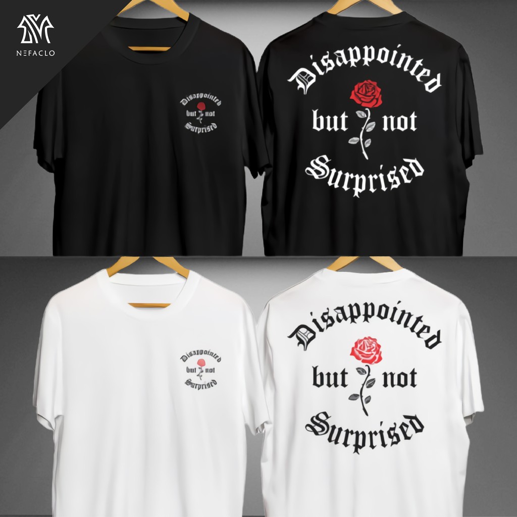 NEFACLO- BAJU KAOS SABLON DISTRO DESAIN BUNGA MAWAR MURAH BAHAN COTTON COMBED ASLI
