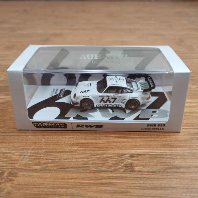 Diecast Tarmac Works RWB Porsche 930 Coastcycles Coast Cycles White