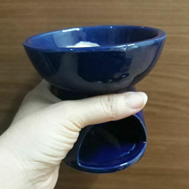 Paket Tungku Aromaterapi Jumbo Bulat Keramik Full Glasir