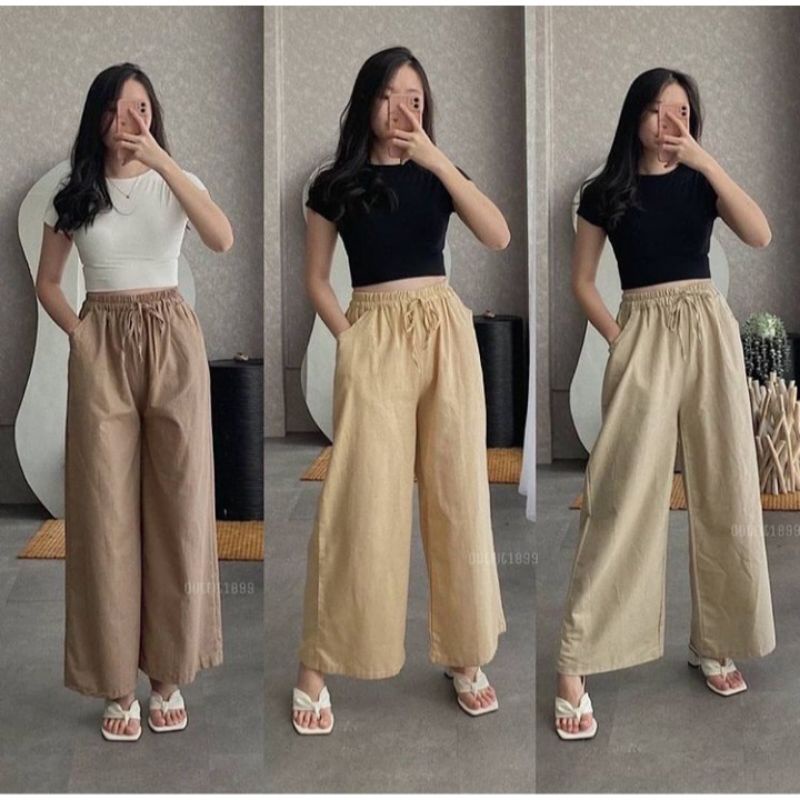 Kulot widi pants | Kulot linen serut