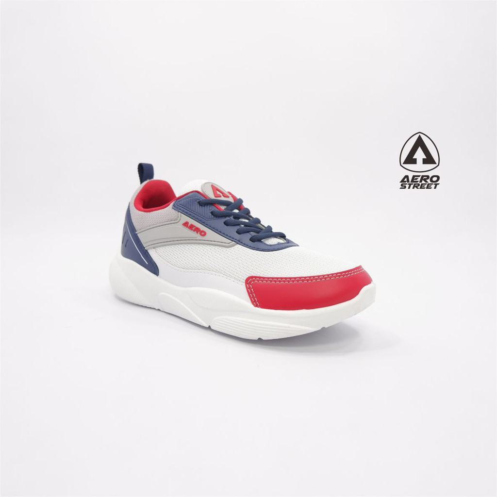Aerostreet 37-40 Lemon Navy Merah - Sepatu Sneakers Casual Sport Sekolah Pria Wanita Aero Street