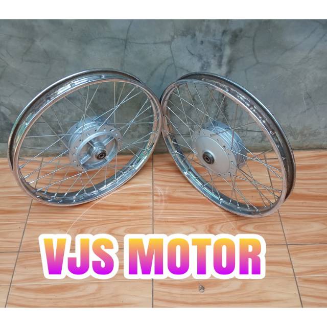 Pelek set jari tromol std depan blakang HONDA WIN PNP SUPRA X lama 100cc dan ASTREA GREEN ASLI HONDA