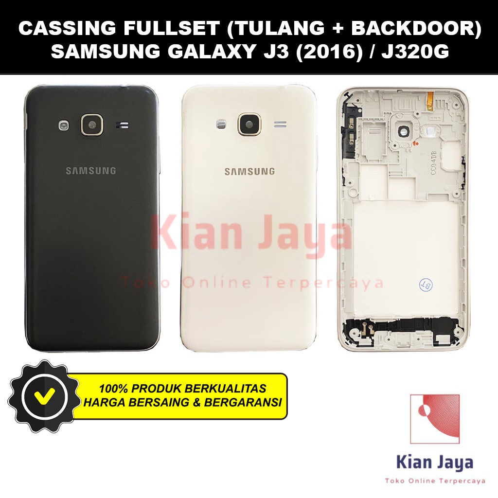 Cassing Casing Housing Fullset Hp Samsung Galaxy J3 2016 J320 J320G Original