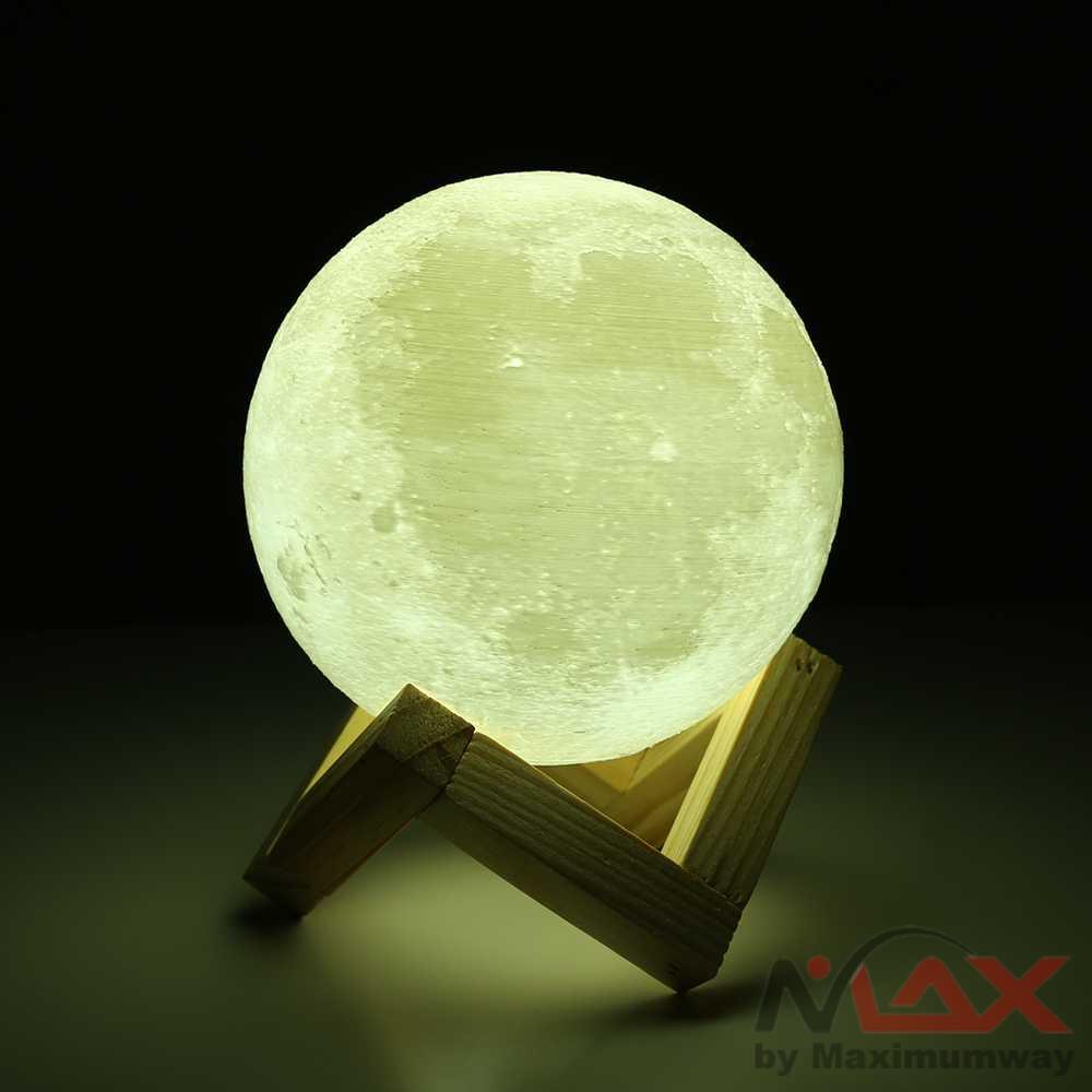 Lampu Tidur Lampu Meja Lampu Lampu hias meja Aman bila anak2 menyentuhnya Bentuk bulan bersinar LED Dekorasi Rumah Lampu Tidur Bulan 3D Moonlight 8cm pajangan hiasan kamar redup Rambery moon lamp 3D print night light Rechargeable 3 Color Tap Control lamp