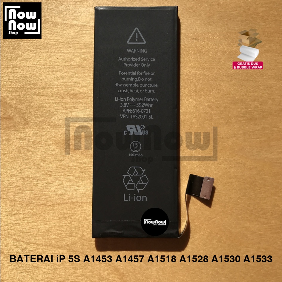 Baterai iP 5S A1453 A1457 A1518 A1528 A1530 A1533 Batre Batrai Battery HP