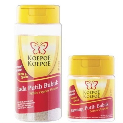 

{HALAL} Koepoe - Koepoe Lada Putih Bubuk 38gr / 85gr White Pepper Powder Cap Kupu Kupu