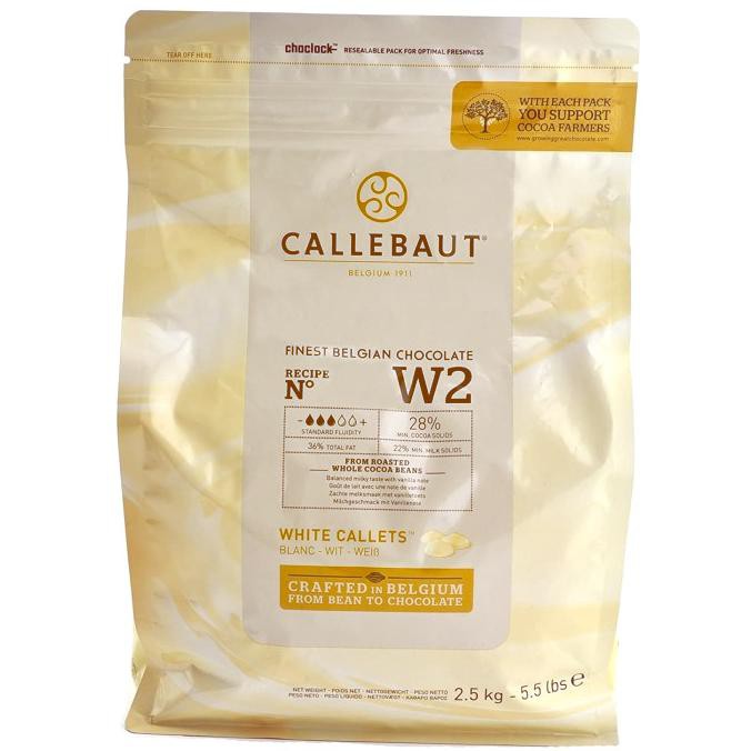 

BAHAN KUE CALLEBAUT WHITE CHOCOLATE COUVERTURE 28 COKLAT W2NV 250 GR PERISA MAKANAN & MINUMAN