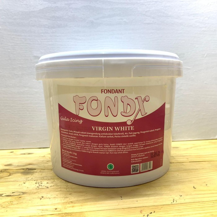 

FONDANT FONDX VIRGIN WHITE 1KG REPACK ICING SUGAR GULA DEKORASI