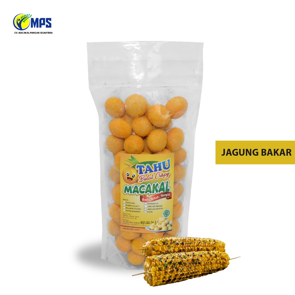 

Keripik Tahu Bulat Mini Kering Crispy Kering Macakal Rasa Jagung Bakar Kemasan Pouch Tinggi