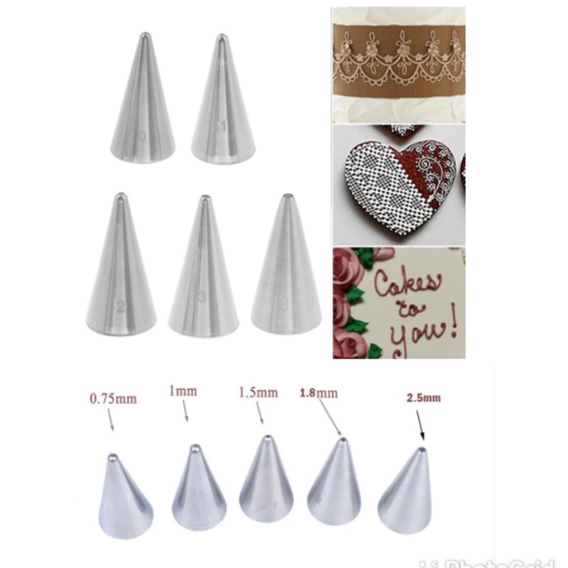 

ABmart icing nozzle spuit tulisan isi 5 cake decorating set 00 0 1 2 3