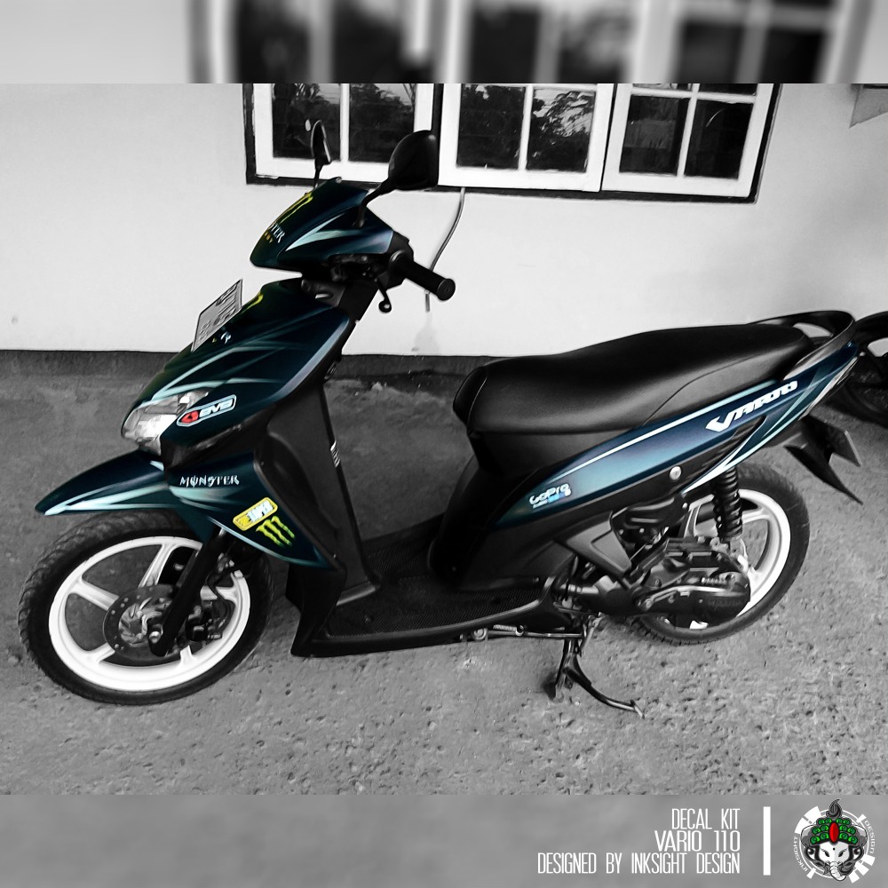 Modifikasi Motor Vario F1 Warna Hitam Modifikasi