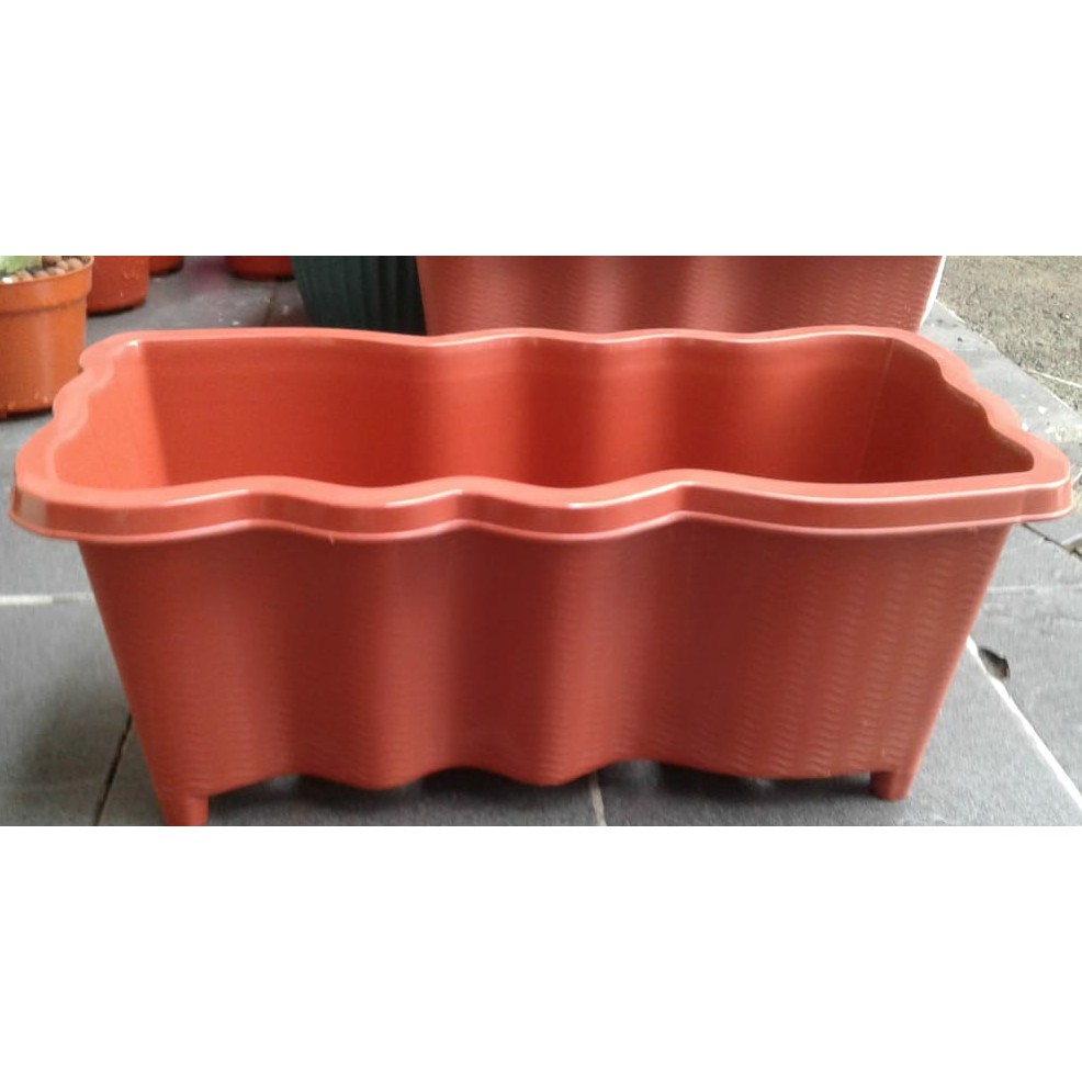 Pot Sgp 01 Merah Pot Plastik Panjang 36cm Bibit Bunga