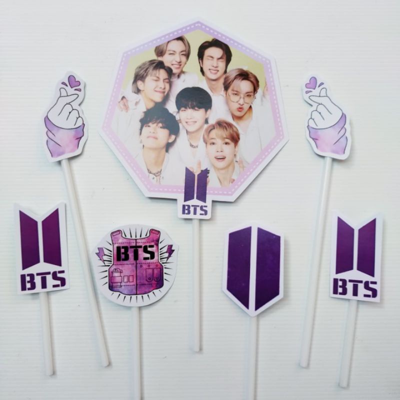 

BTS PURPLE CAKE TOPPER