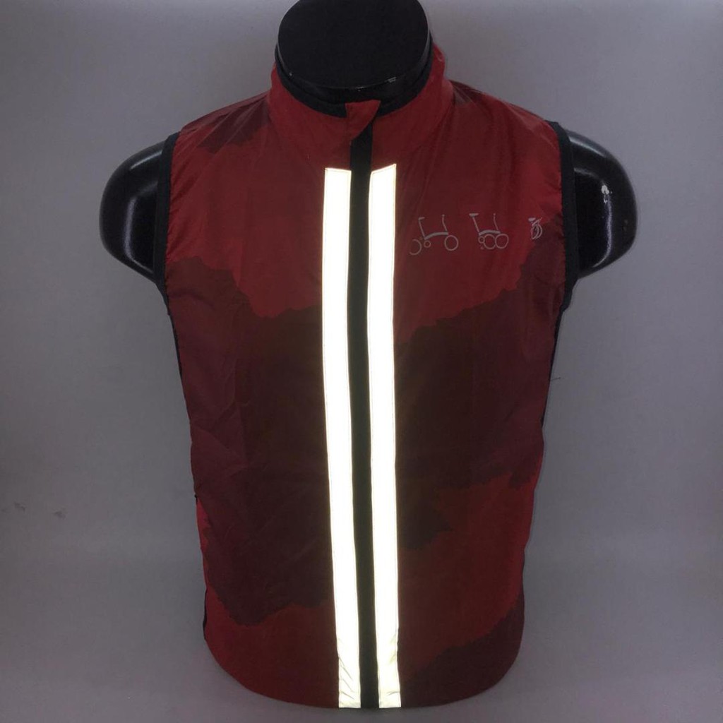 Rompi Vest Sepeda Lipat Windbreaker Pria Wanita Jaket Gowes Reflektor