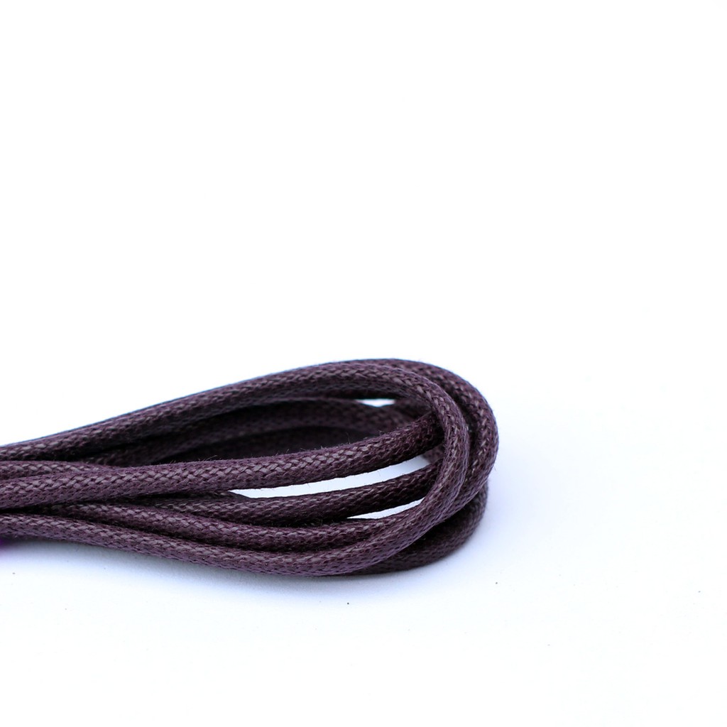 MR Shoelaces RD16 Dark Purple (Ungu Tua) Tali Sepatu Lilin 2-3mm Bulat Round 50cm 60cm 70cm 80cm 90cm 100cm 120cm 150cm (Waxed Laces) - Premium Shoelace