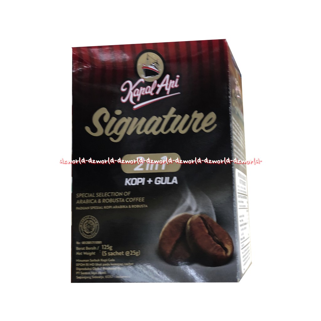 Kapal Api Signature 5sachet Arabica Robusta Coffee 2In1 Kopi Arabika Kopi Instan Saset Kapalapi Kopi Gula