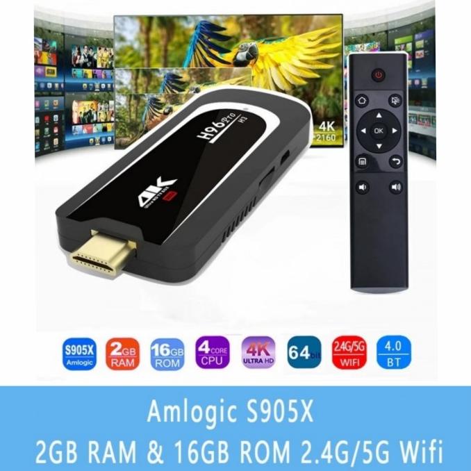 H96 PRO H3 - Android 7.1 Smart TV Stick 4K Display - RAM 2GB ROM 16GB ary55 Kualitas Baik