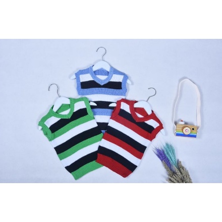 Rompi Rajut Anak Laki Laki Outerwear Model Stripe Premium Murah Terlaris