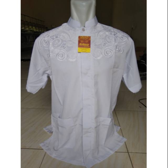 BAJU KOKO PUTIH LENGAN PENDEK