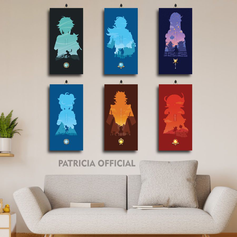 41-57 PAJANGAN DINDING KAMAR GAME GENSHIN IMPACT 15X30 PRSYZ/LXSWT/ POSTER KAMAR AESTHETIC GAME KLEE