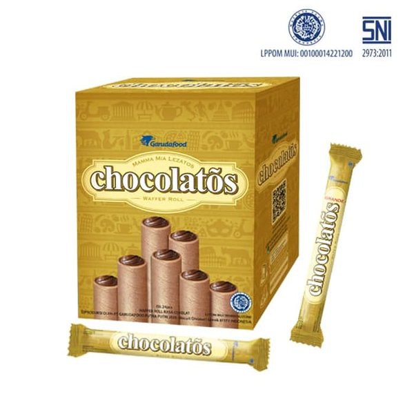 

Chocolatos - Classic Wafer Roll (box isi 24 pcs)