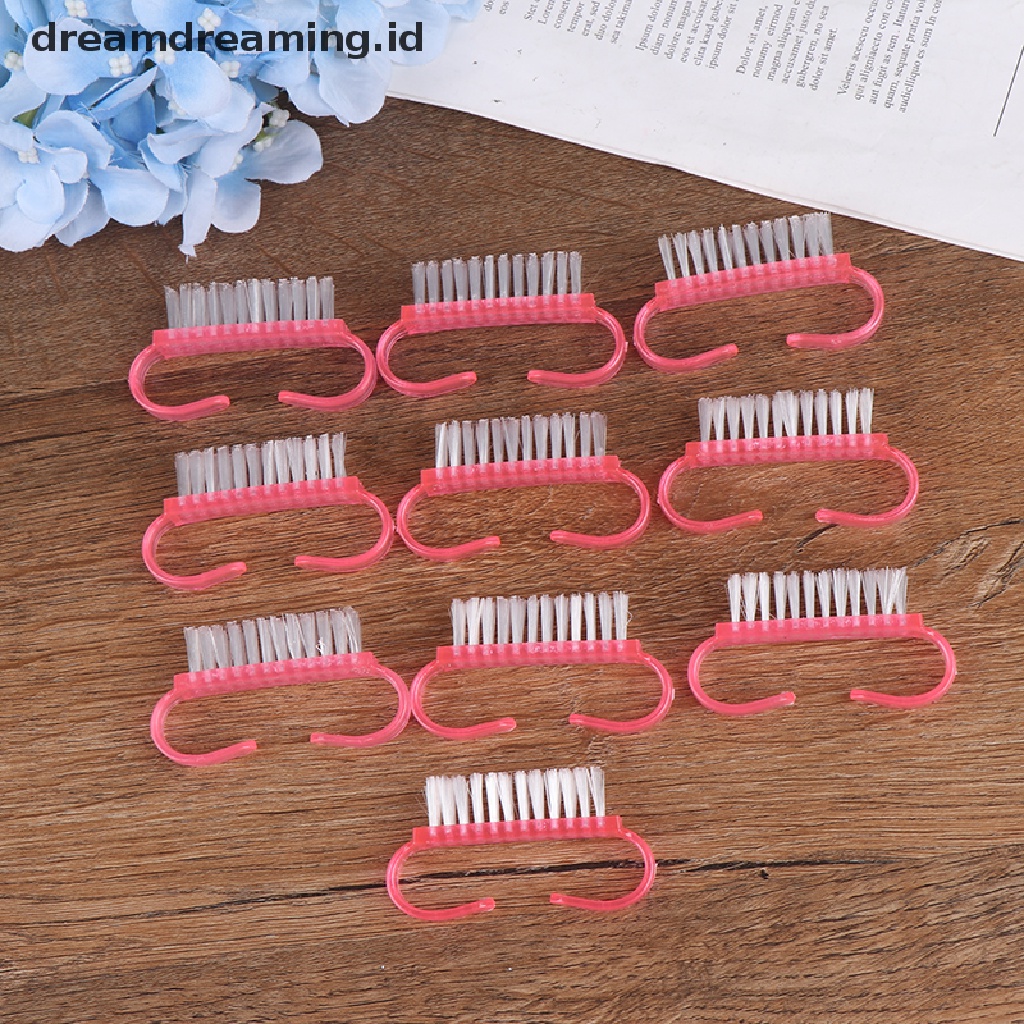 (dreamdreaming.id) 10pcs / Set brush Pembersih Debu Kuku Untuk Manicure / nail art