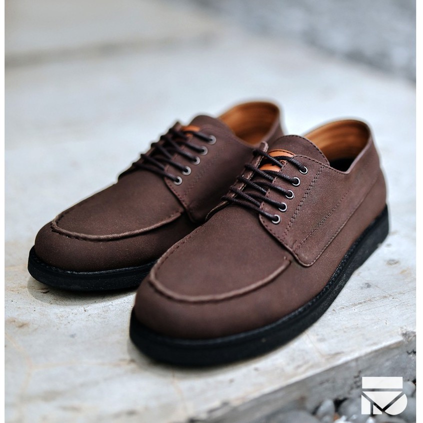 Sepatu Pantofel Coklat Vintage Klasik Pria/Cowok/Men Original Footwear | Hugo Brown | FORIND x FSTP