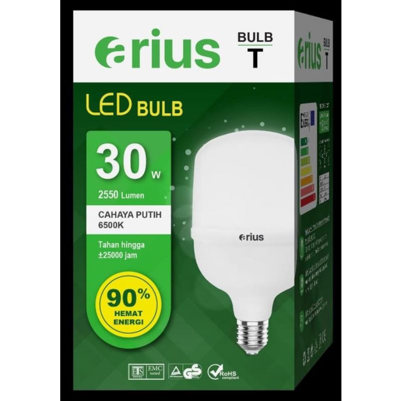 Arius Lampu LED Kapsul Hemat Energi/ Bohlam Arius Kapsul Cahaya Putih 30Watt