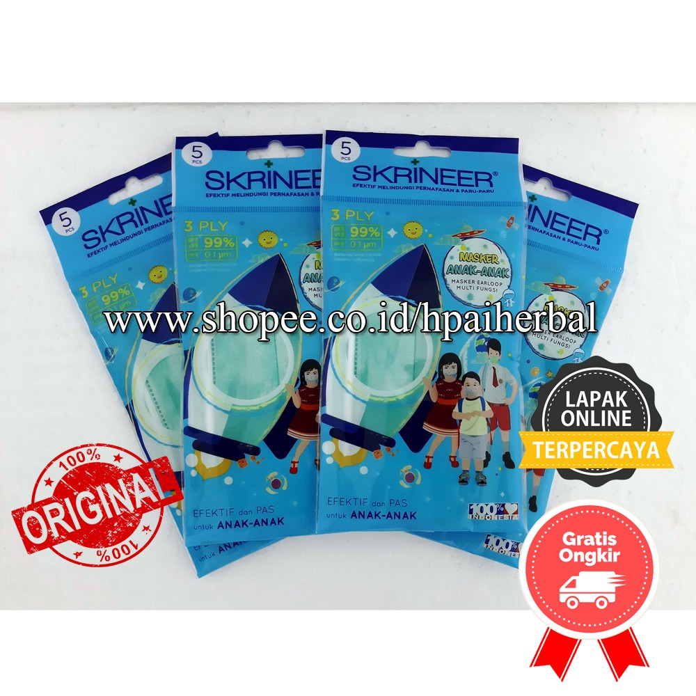 Masker Medis ANAK Skrineer 3PLY