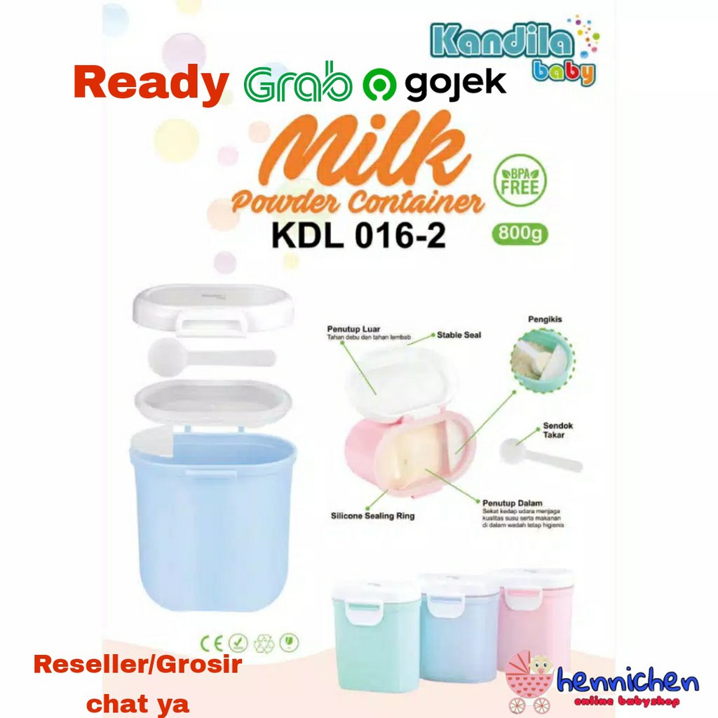 Tempat Susu Bubuk Bayi Portable Sealed - Kotak Snack Biskuit/Baby Milk Powder Container 400g / 800g