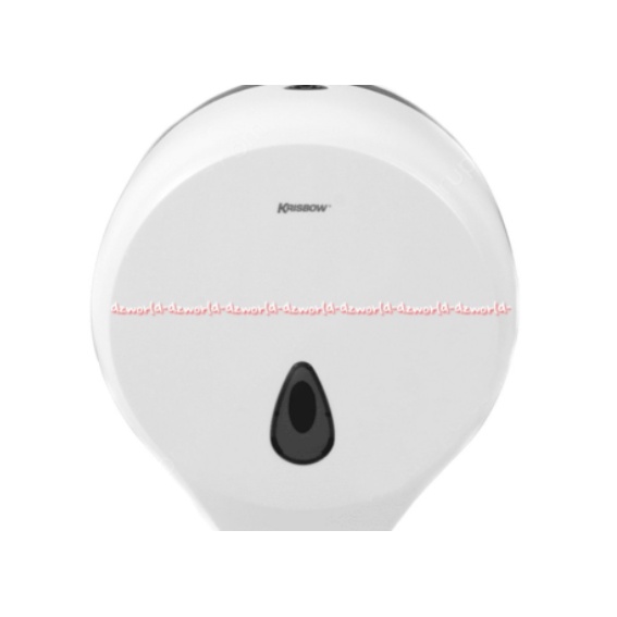 Krisbow Single Jumbo Roll Dispenser Alat Tempat Tissue Gulung Besar Roll Jumbo Putih White Kris Bow Toilet WC Dispenser Tissu Tisu Tisue Rolls