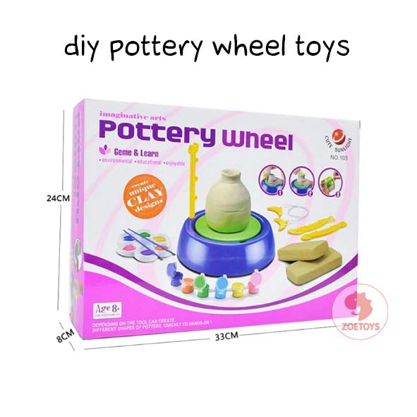 Zoetoys DIY Pottery Wheel Toys | Kerajinan Tangan Tanah Liat Clay | Mainan Edukasi Anak | Cari Kado Natal