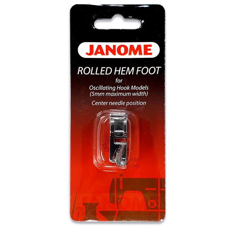 JANOME ACCESORIES sepatu jahit rolled hem foot janome/sepatu klim lipat pinggiran 2mm