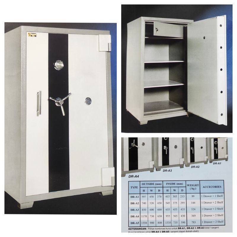 Brankas Tahan Api Dragon A5 Tinggi 155cm Brangkas dragon A5 LN