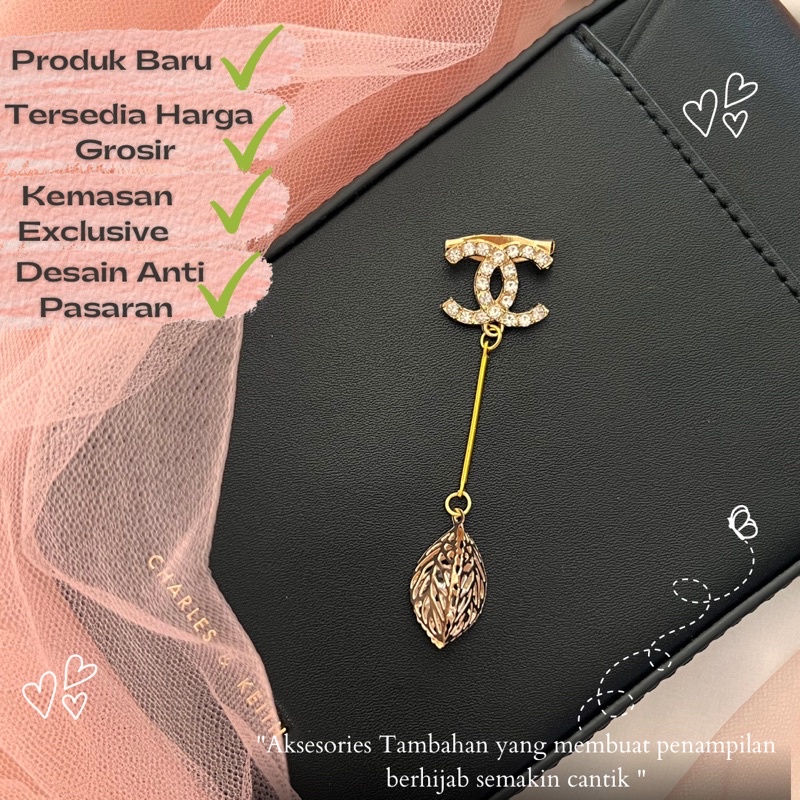 Grosir Bros hijab , Bros Hijab dengan bandul Liontin Diamond daun isi