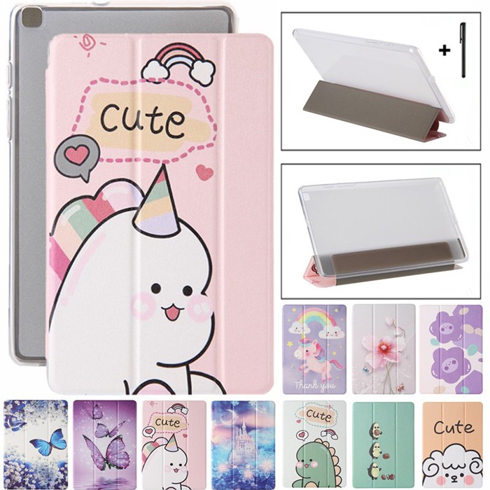 Samsung Galaxy Tab Tablet A8 A 8 2019 With S Pen P205 Case Casing Cover Flipcover Gambar Kartun Lucu
