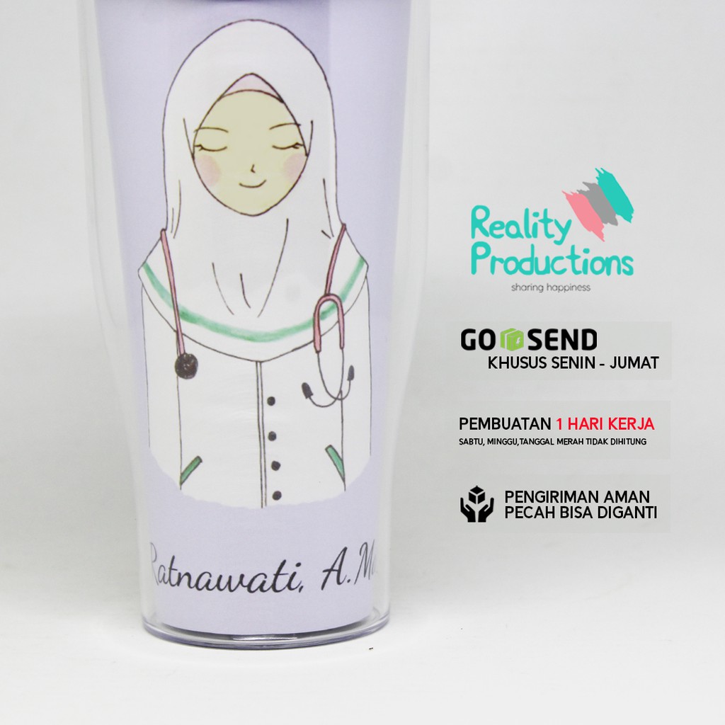 Tumbler Profesi Perawat Hijab