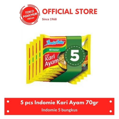 5 PCS INDOMIE KARI AYAM 70GR