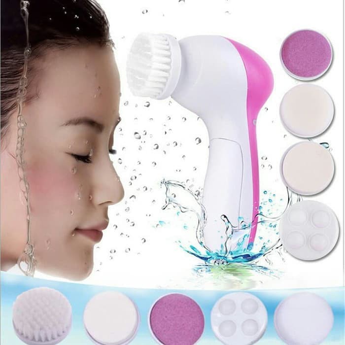 Alat pijat wajah Sikat Wajah Elektrik alat pembersih muka Elektrik Lumispa Facial Care 5 in 1